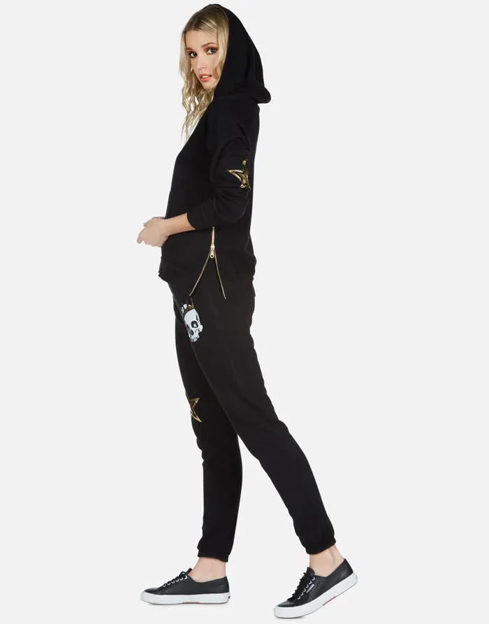 Gia Royal Skull Black Women039s Lauren Moshi Long Sweatpants