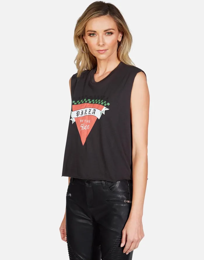 GiGi Pizza Slice Onyx Women039s Lauren Moshi Tanks