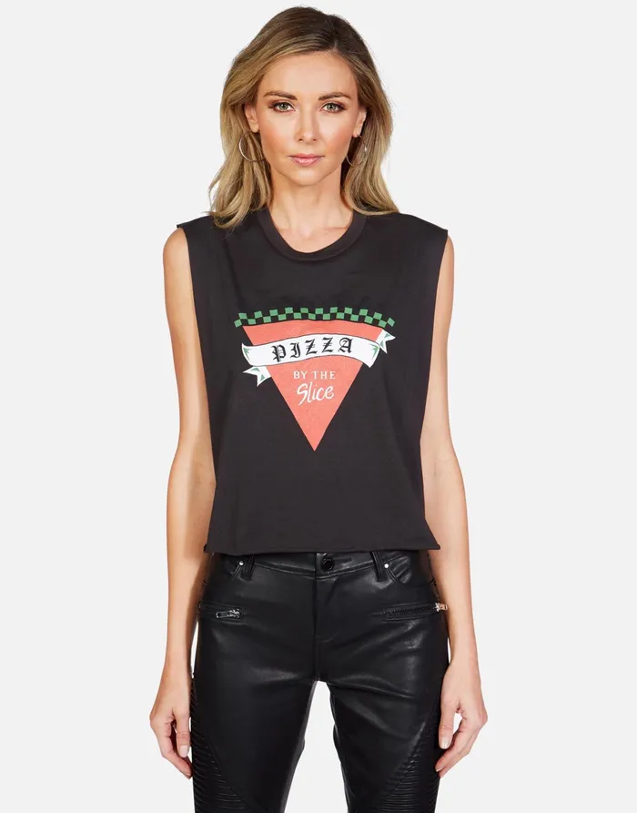 GiGi Pizza Slice Onyx Women039s Lauren Moshi Tanks