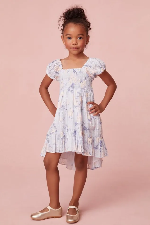 Girls and Baby Girls Muriella Flutter Sleeve Dress Whisper Blue LoveShackFancy Mommy and Me