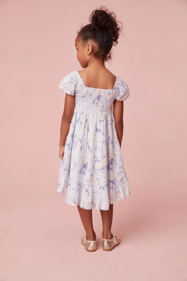 Girls and Baby Girls Muriella Flutter Sleeve Dress Whisper Blue LoveShackFancy Mommy and Me