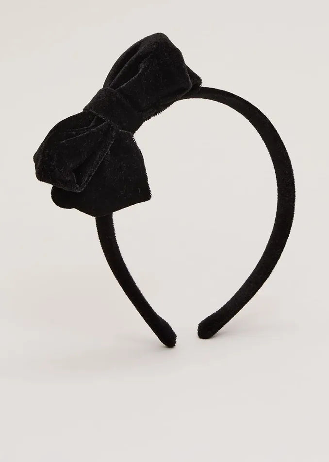 GirlsWomen Phase Eight Childrenswear Black Velvet Headbad