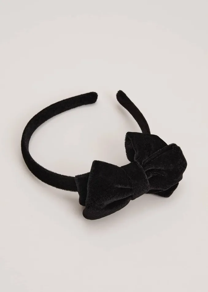 GirlsWomen Phase Eight Childrenswear Black Velvet Headbad