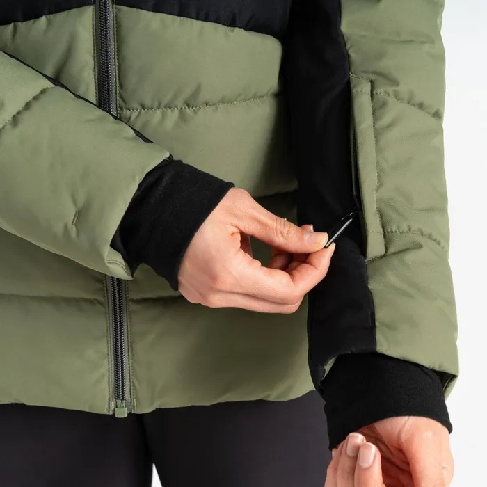 Glacial Ski Jacket Olivine Green Black Women Dare 2b Softshell Jackets