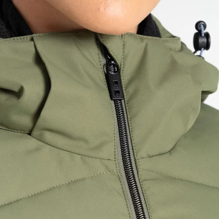 Glacial Ski Jacket Olivine Green Black Women Dare 2b Softshell Jackets