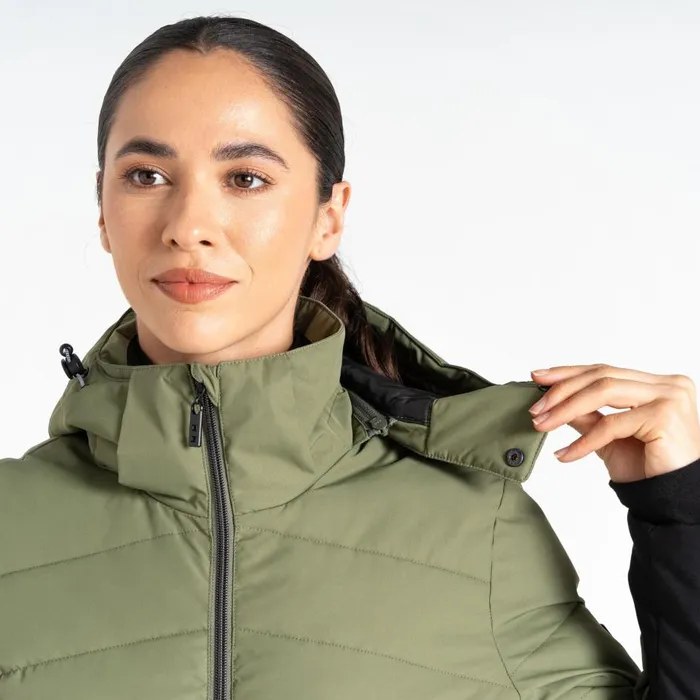 Glacial Ski Jacket Olivine Green Black Women Dare 2b Softshell Jackets
