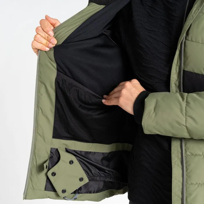 Glacial Ski Jacket Olivine Green Black Women Dare 2b Softshell Jackets