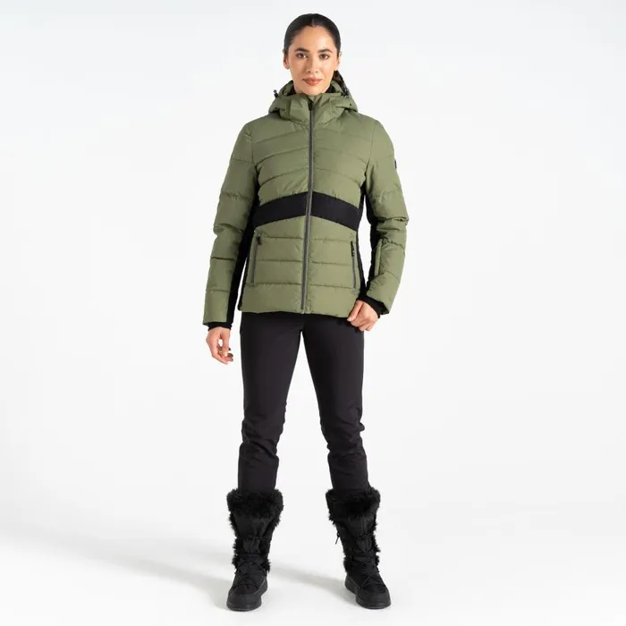 Glacial Ski Jacket Olivine Green Black Women Dare 2b Softshell Jackets