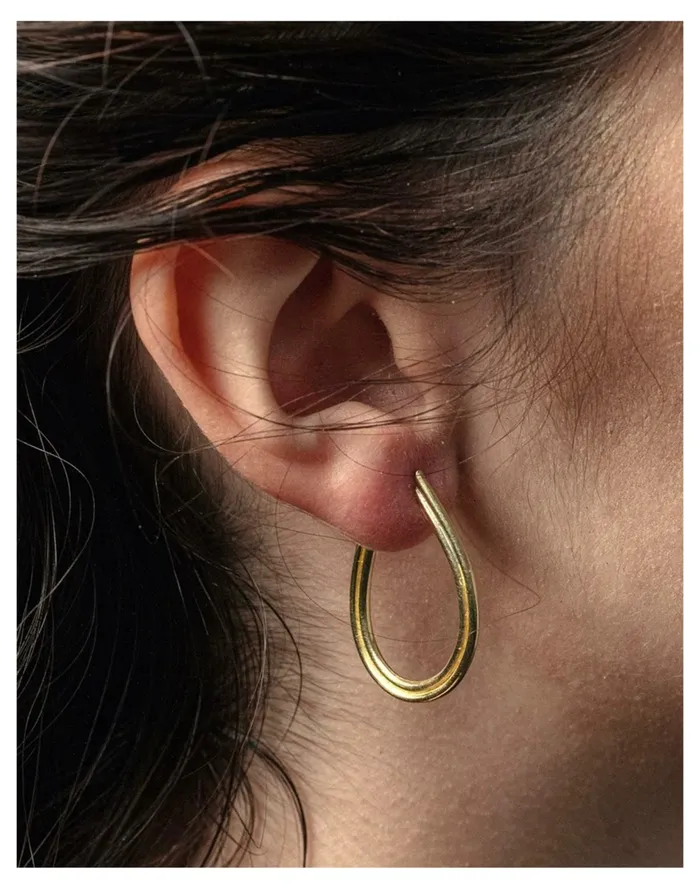 Goldeluxe Jewelry Elysian Hoop Earrings Brass Women Madewell Earrings Goldeluxe Jewelry Elysian Hoop Earrings Brass Women Madewell Earrings