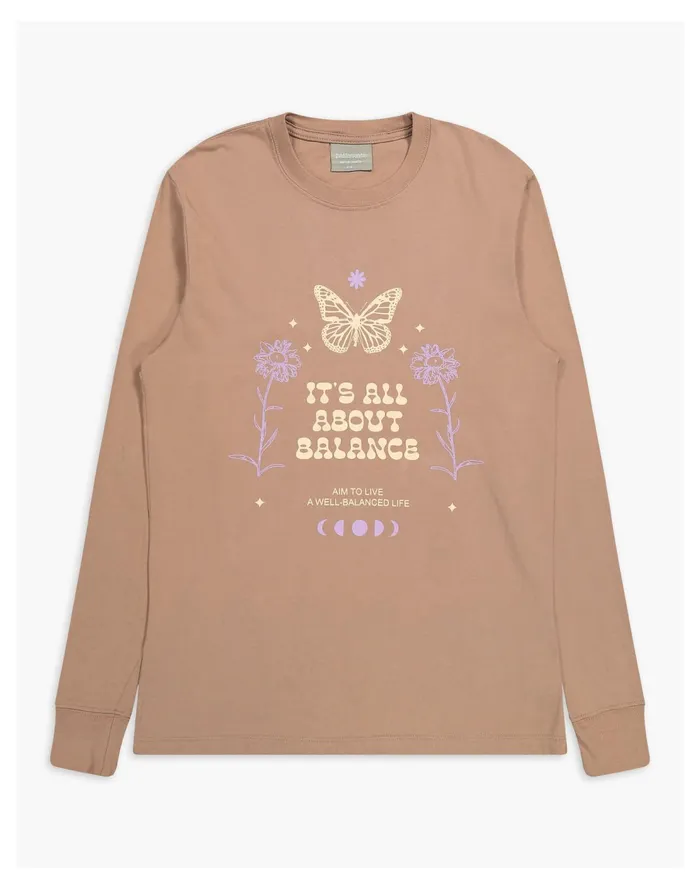 Good For Sunday Organic Cotton All About Balance Long Sleeve Graphic Tee Burnt Cinnamon Women Madewell Tees Good For Sunday Organic Cotton All About Balance Long Sleeve Graphic Tee Burnt Cinnamon Women Madewell Tees