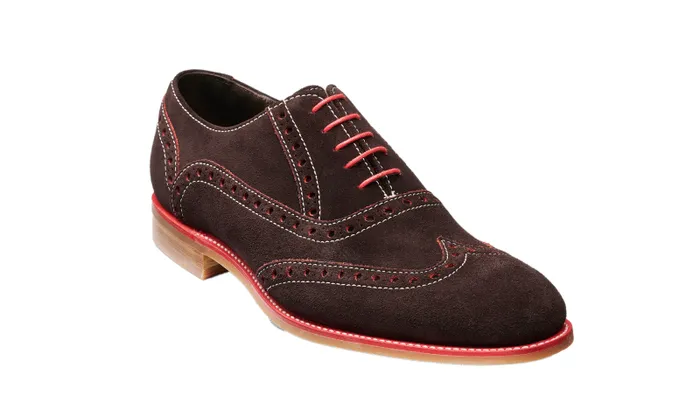 Grant 8211 Beluga Red Suede Mens Barker Shoes Mens Brogues