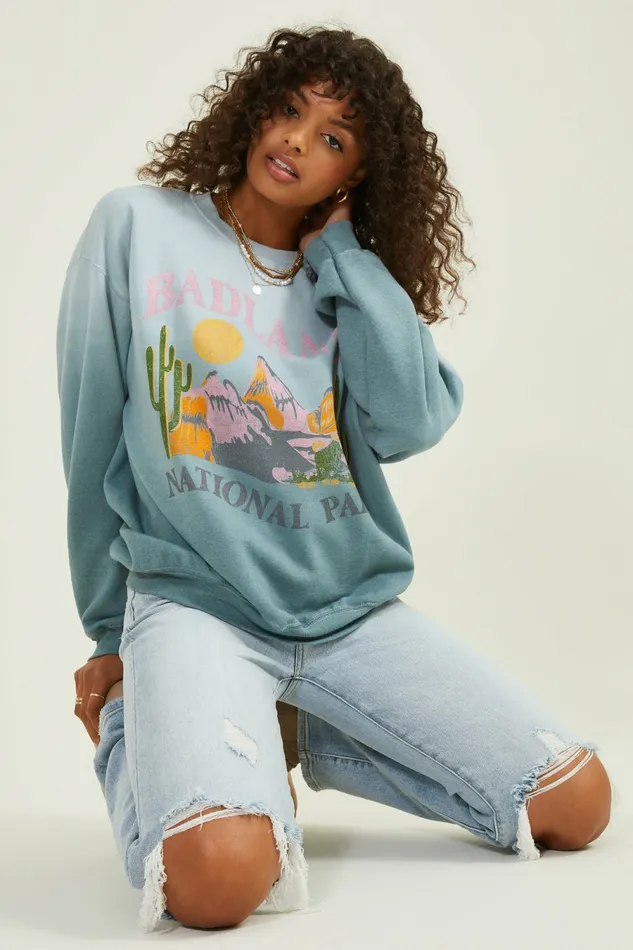 Graphics Women Altar8217d State Badlands Ombre Pullover
