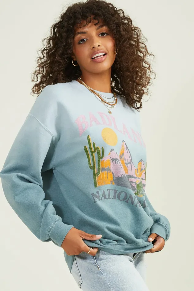 Graphics Women Altar8217d State Badlands Ombre Pullover