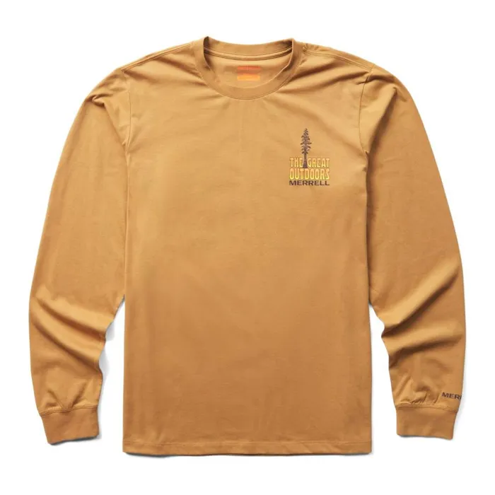 Great Outdoors Long Sleeve Tee Dijon Men Merrell Tops