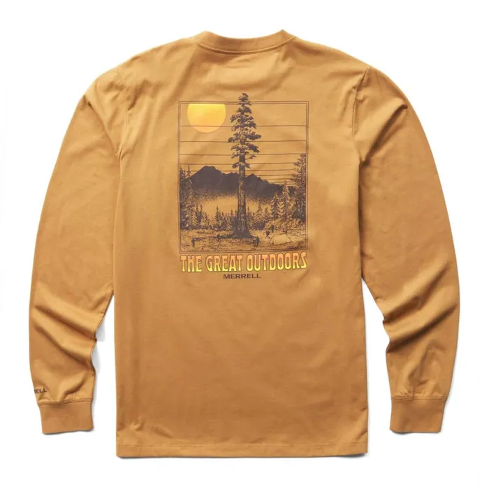 Great Outdoors Long Sleeve Tee Dijon Men Merrell Tops