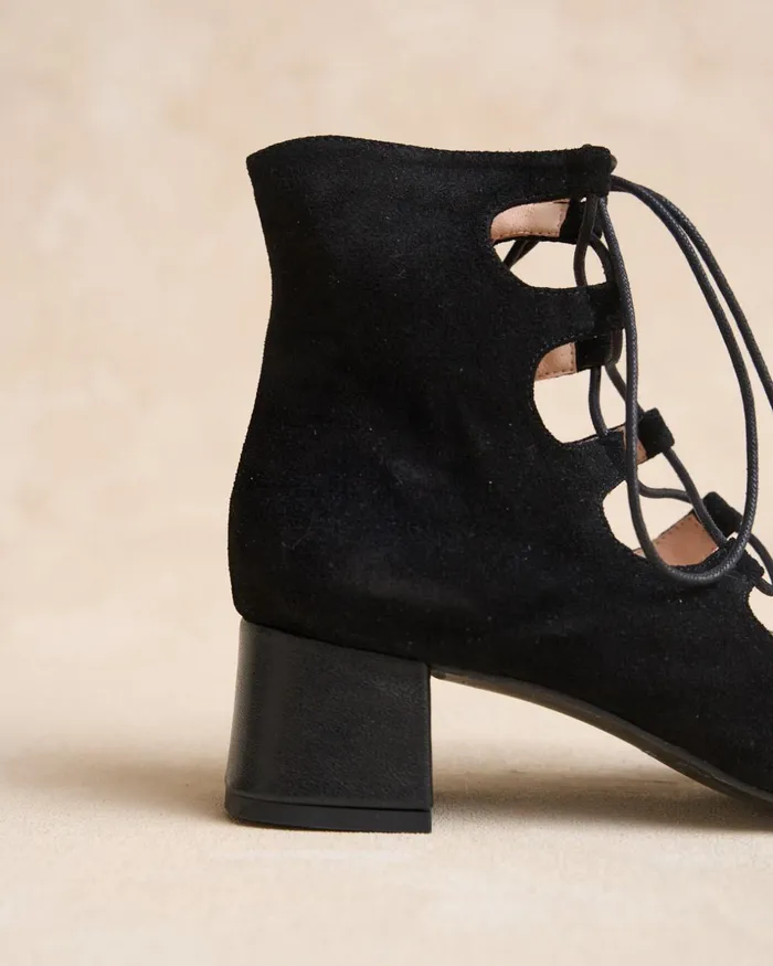 Gulina LaceUp Ankle Boots Black Women Polin Et Moi Ankle Boots