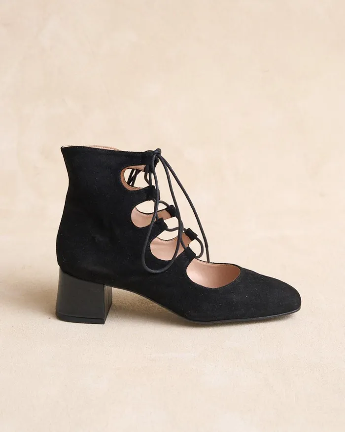 Gulina LaceUp Ankle Boots Black Women Polin Et Moi Ankle Boots