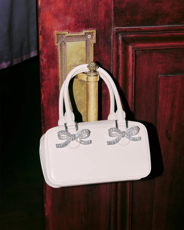 Handbags Women Self Portrait Cream Leather Mini Tote Bag Cream