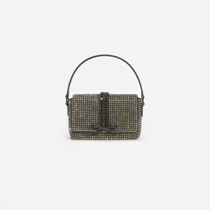 Handbags Women Self Portrait Multi Rhinestone Chainmail Micro Bag