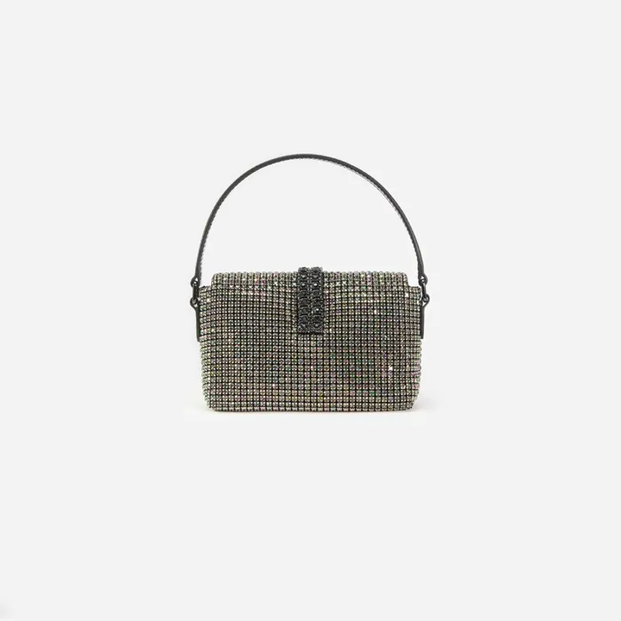 Handbags Women Self Portrait Multi Rhinestone Chainmail Micro Bag