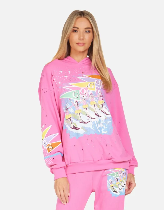 Harmony The GOGO039s Vacation Tour Bright Pink Women039s Lauren Moshi Hoodies