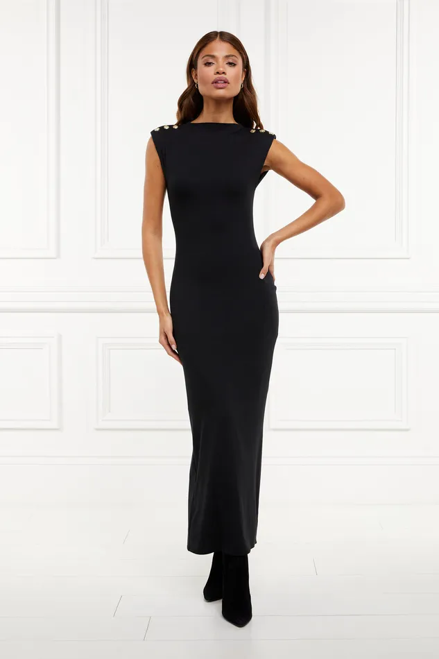 Harper Maxi Dress Black Women Holland Cooper Dresses Harper Maxi Dress Black Women Holland Cooper Dresses