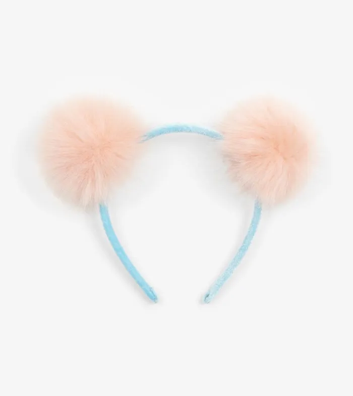 Hatley Accessories Girls Fluffy Pink Pom Poms Headband