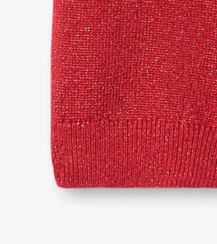Hatley Bottoms Baby and Toddler Baby Red Shimmer Cable Knit Leggings