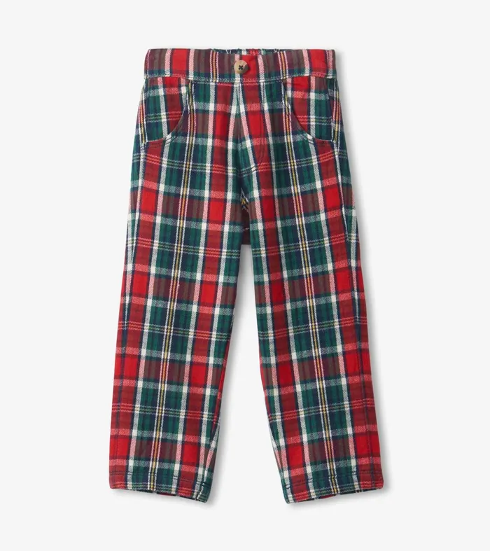 Hatley Bottoms Baby and Toddler Christmas Plaid Straight Leg Pants