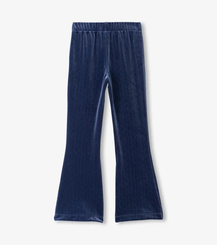 Hatley Bottoms Girls Girls Sparkle Wave Stretchy Flared Pants
