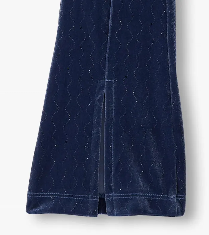 Hatley Bottoms Girls Girls Sparkle Wave Stretchy Flared Pants