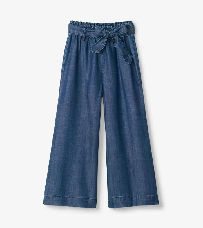 Hatley Bottoms Girls Girls Tencel Textured Paperbag Pants