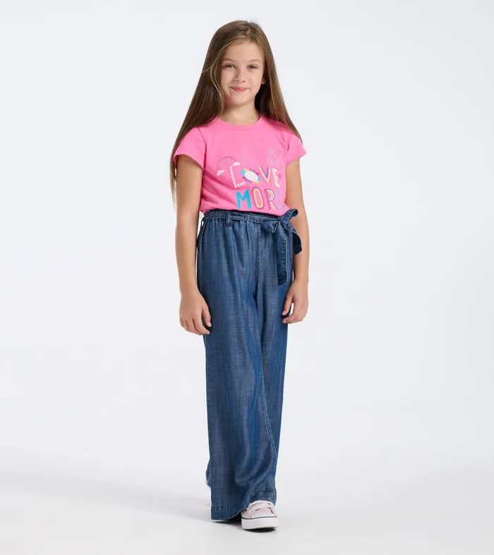 Hatley Bottoms Girls Girls Tencel Textured Paperbag Pants