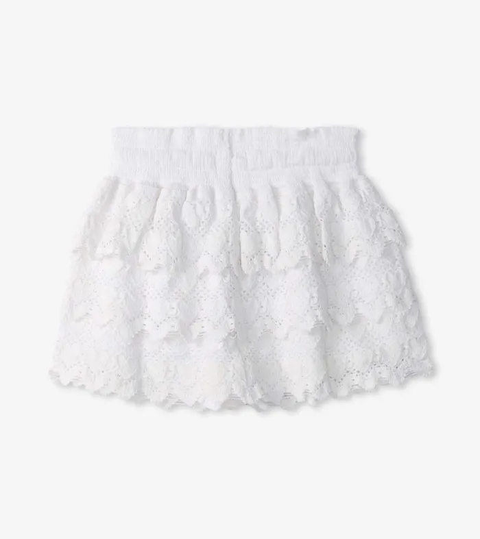 Hatley Bottoms Girls Girls White Hearts Floaty Skort