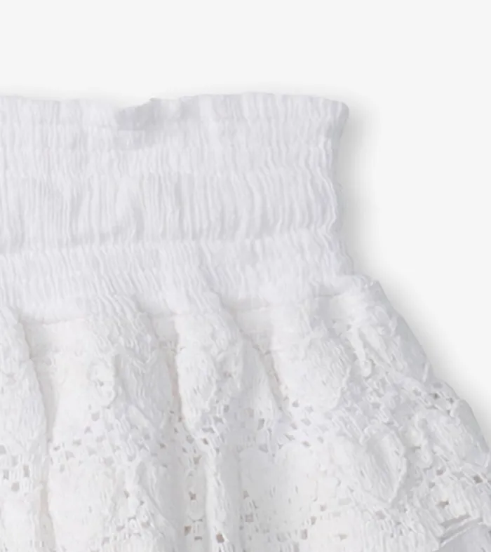 Hatley Bottoms Girls Girls White Hearts Floaty Skort