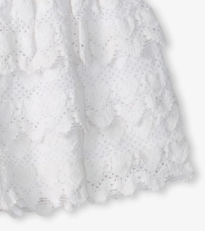 Hatley Bottoms Girls Girls White Hearts Floaty Skort