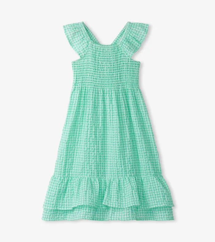 Hatley Dresses Girls Girls Gingham Seersucker Smocked Dress