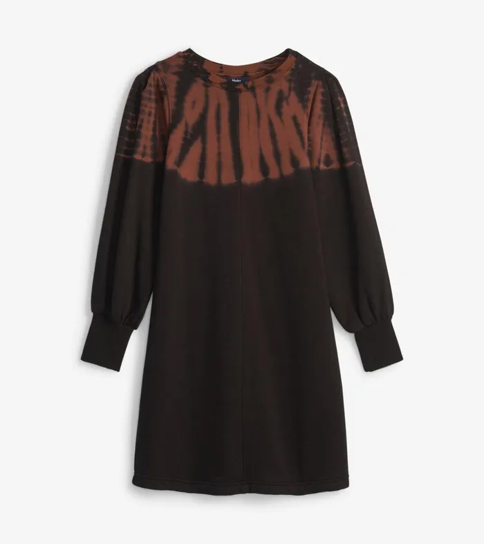 Hatley Dresses Women Sweatshirt Dress 8211 Caviar Storm Tie Dye