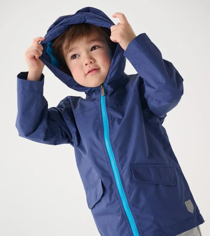 Hatley Rainwear GirlsBoys Navy ZipUp Lightweight Rain Jacket
