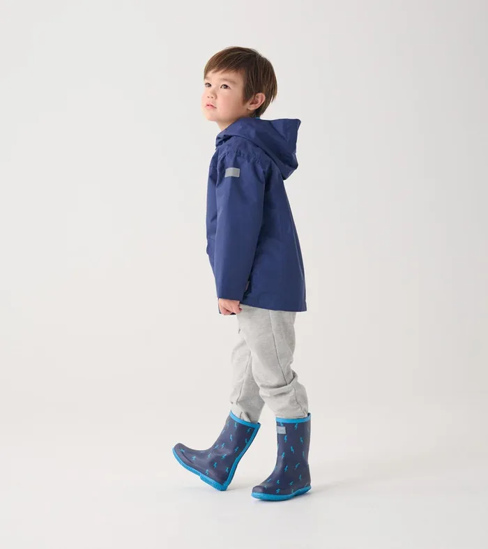Hatley Rainwear GirlsBoys Navy ZipUp Lightweight Rain Jacket