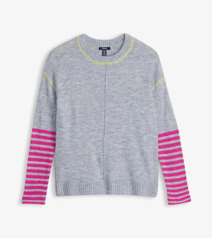 Hatley Sweaters Women Avery Sweater 8211 Hot Pink Stripes