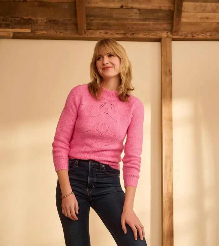 Hatley Sweaters Women Petal Cable Sweater 8211 Raspberry Pink