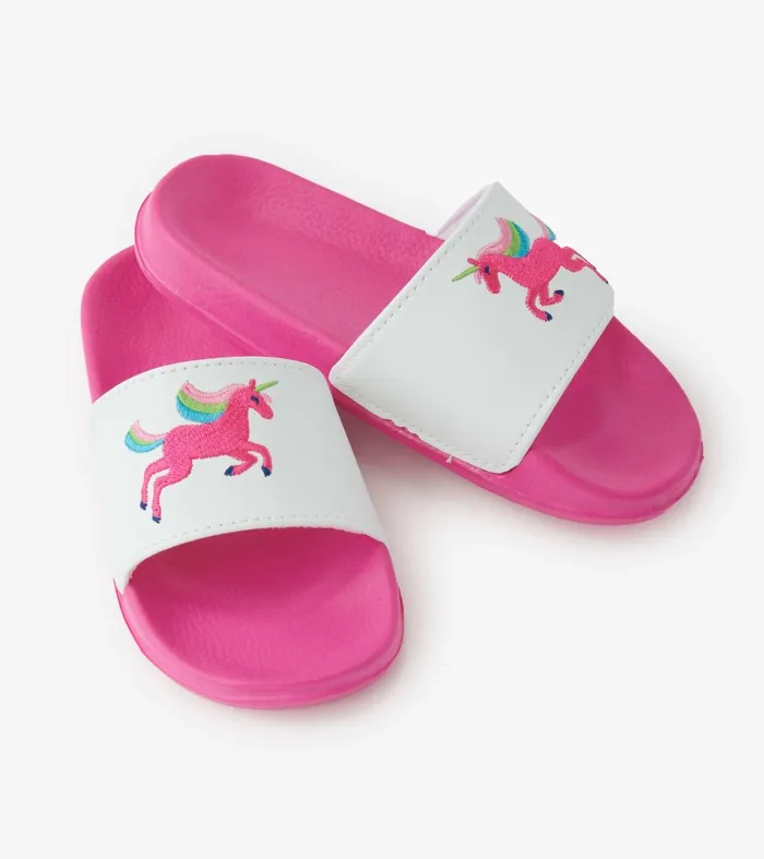 Hatley Swimwear Girls Rock Star Unicorn Slide On Sandals