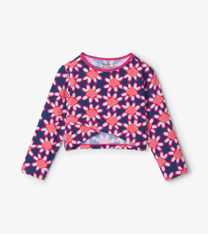 Hatley Swimwear Girls Shibori Flowers Cross Over Coverup