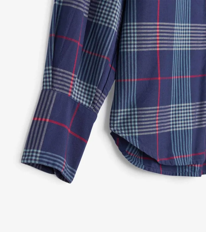 Hatley Tops Women Olivia Blouse 8211 Patriot Blue Plaid