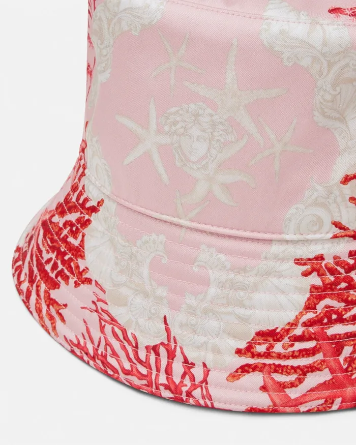 Hats and Caps WomenMen Versace Barocco Sea Bucket Hat Pinkprint