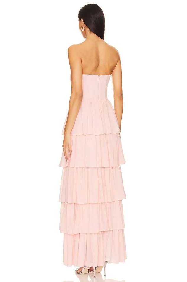 Hattie Gown Baby Pink Women Lovers Friends Dresses