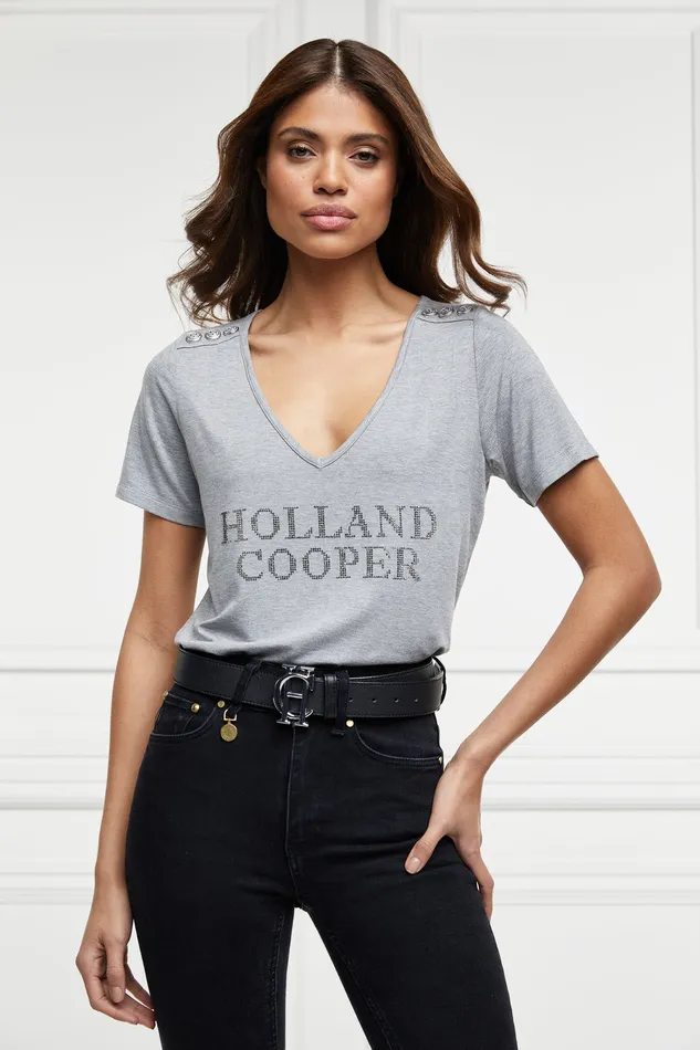 HC Classic Belt Black Silver Women Holland Cooper Belts HC Classic Belt Black Silver Women Holland Cooper Belts