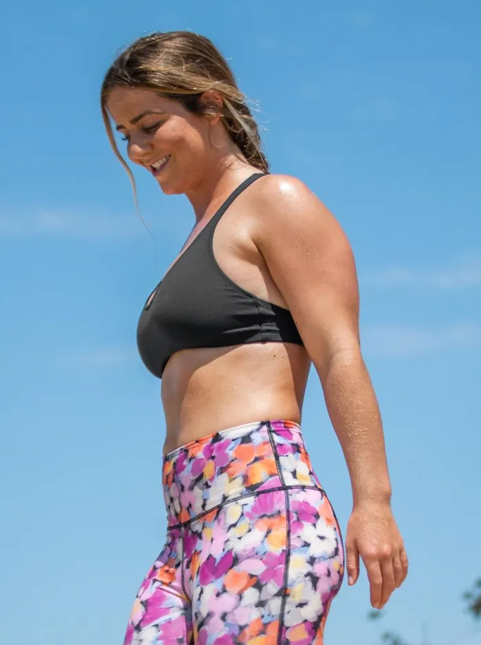 Heart Into It 8211 Sports Bra Anthracite Women Roxy Sports Bras