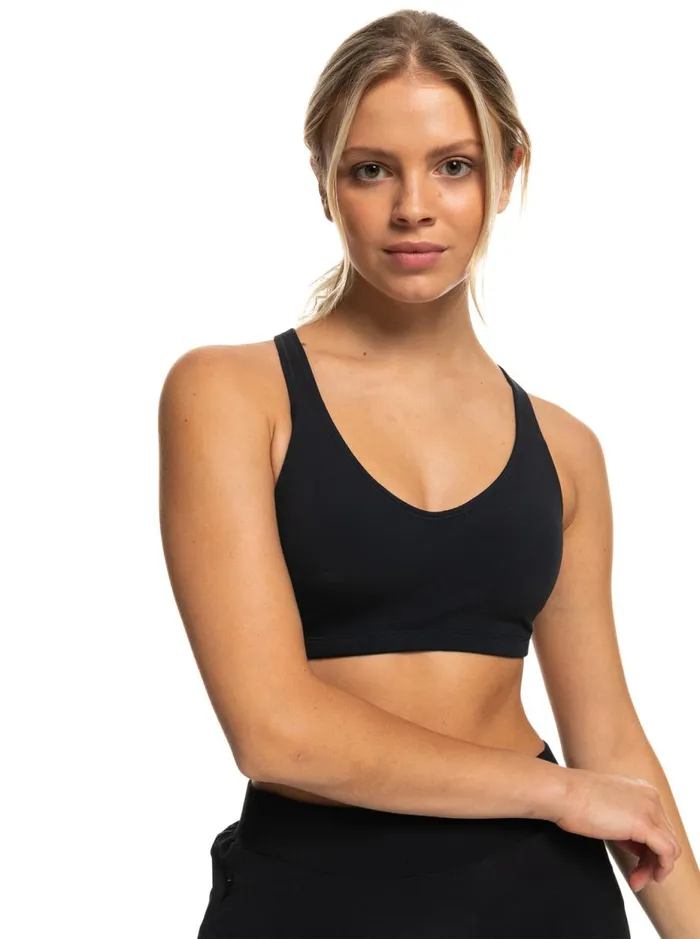 Heart Into It 8211 Sports Bra Anthracite Women Roxy Sports Bras